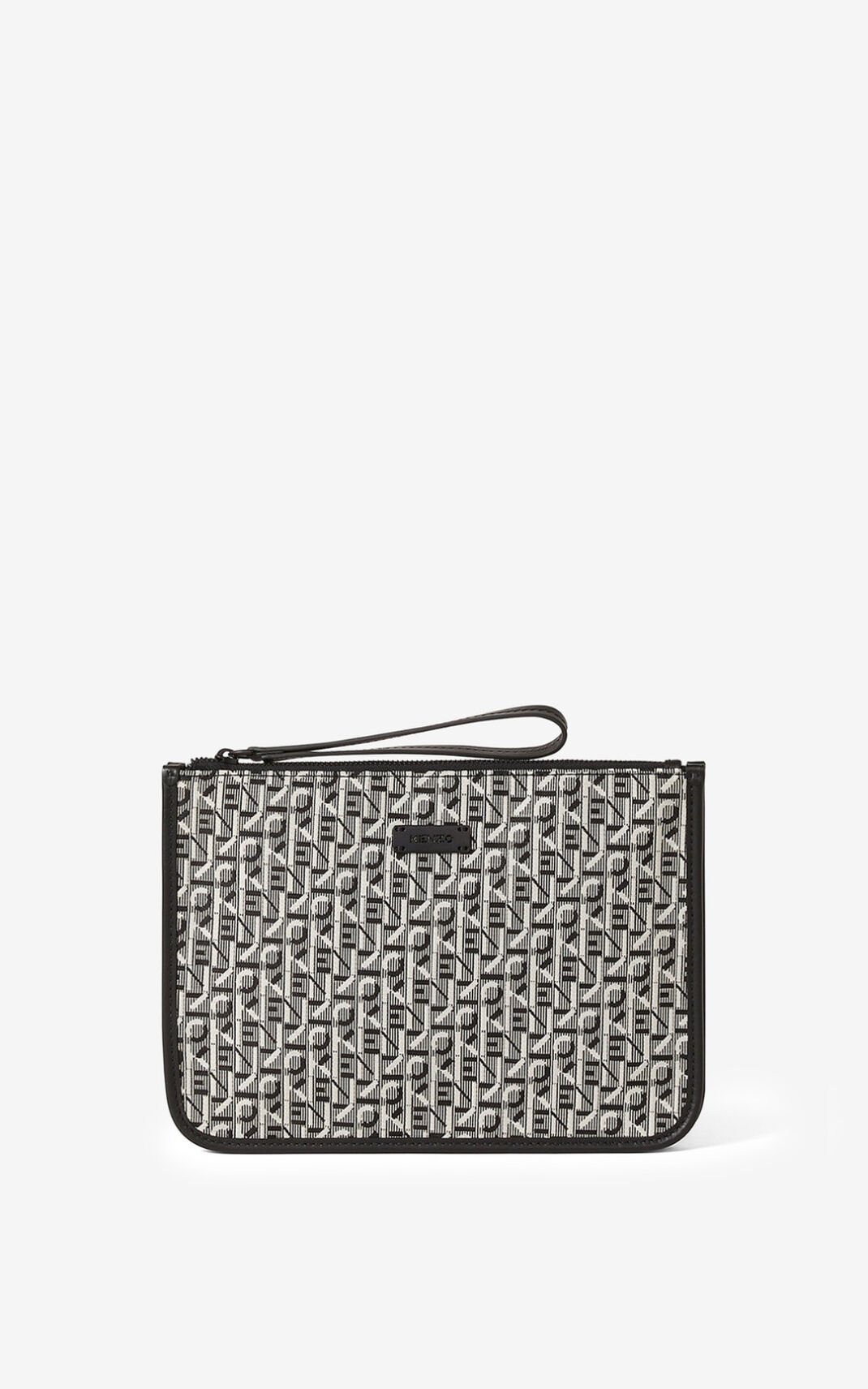 Kenzo Courier gusseted jacquard Clutch Herre - Grå DK-087244